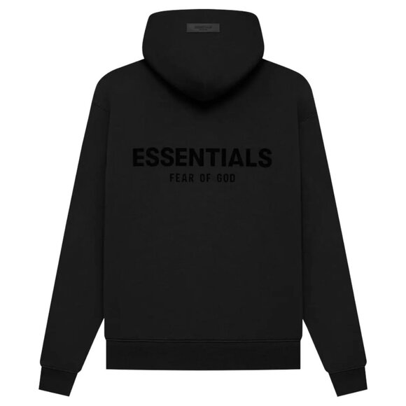 Fear of God Essentials Pullover Hoodie Stretch Limo  Black - Picture 2 of 2